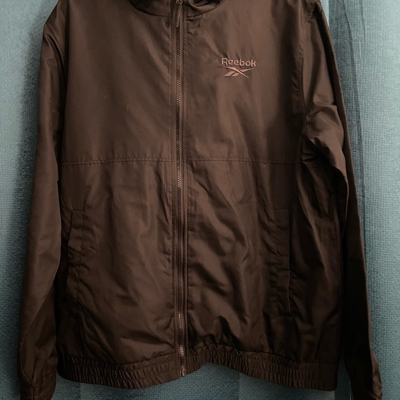 NWT Men’s Reebok Black Windbreaker Jacket - Picture 1 of 5